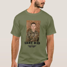 Texte personnalisé Papa de l'armée avec photo