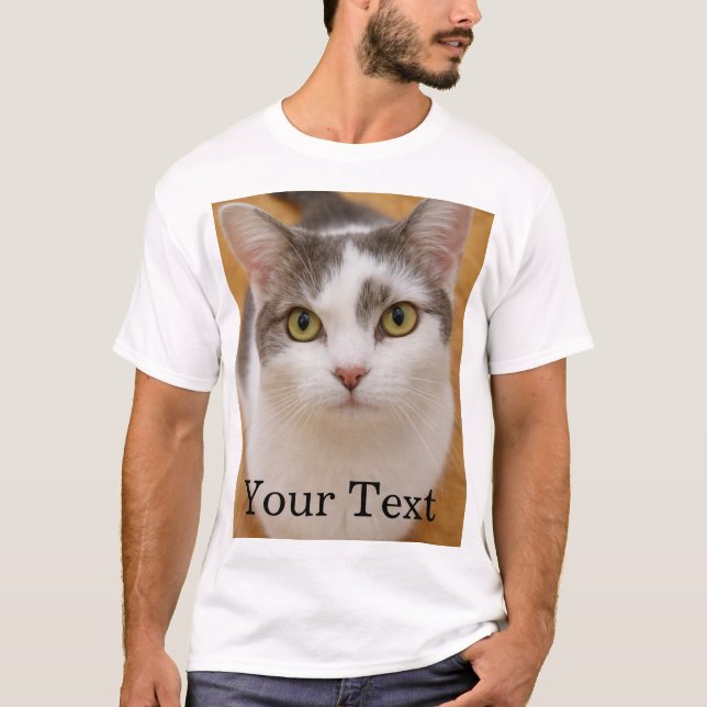 T-shirt Texte personnalisé Photo Personnalisée  (Devant)