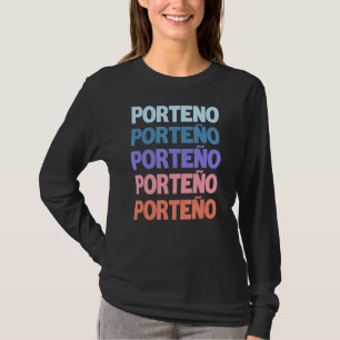 T-shirt Texte répétitif moderne Porteño Buenos Aires