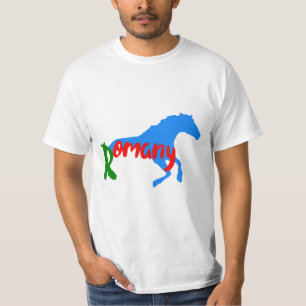 T-shirt Texte tzigane romain et cheval