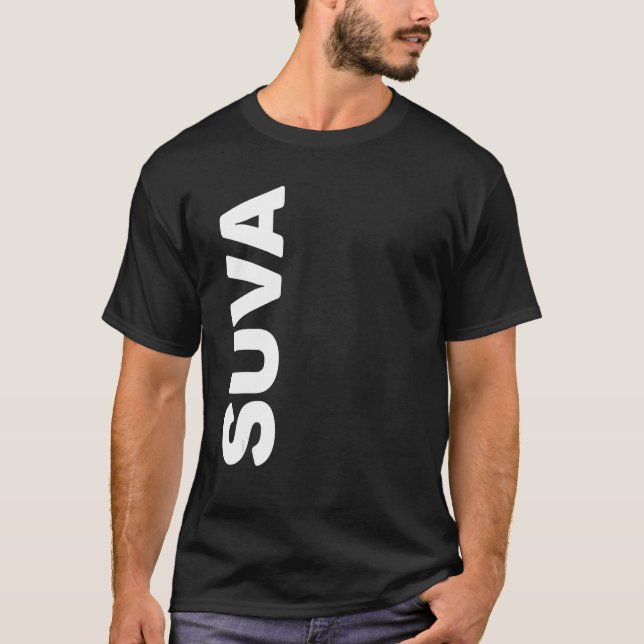 T-shirt Texte vertical Suva (Devant)
