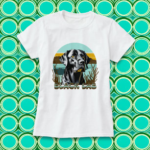 T-shirt Texte Vintage Black Labrador Retriever