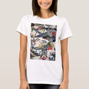 T-shirt Textile japonais vintage de kimono (Bingata)