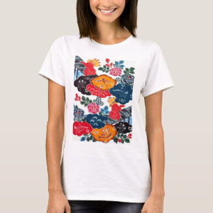 T-shirt Textile japonais vintage de kimono (Bingata)