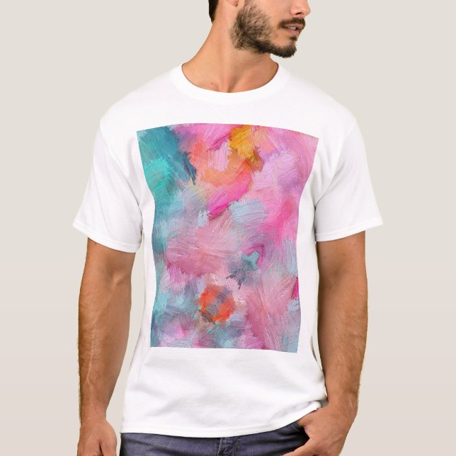 T-shirt Texture artistique : Papier peint Abstrait coloré (Devant)