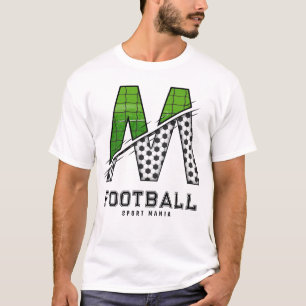 T-shirt Texture de ballon de football Typographie sportive