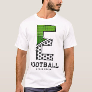 T-shirt Texture de ballon de football Typographie sportive
