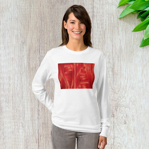 T-shirt Texture dynamique des muscles rouges Abstraite