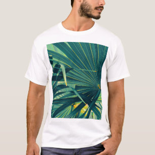 T-shirt Texture tonique à feuille de palme striée