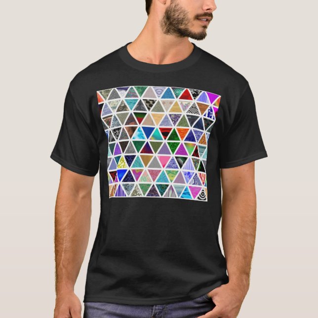 T-shirt Textures triangulaires (Devant)