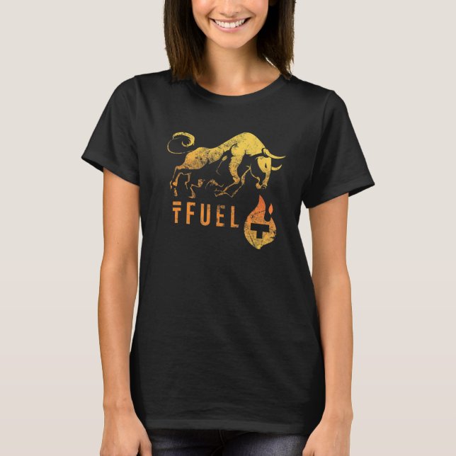 T-shirt TFUEL réchauffe le BULLRUN ! Crypto Carburant Thet (Devant)