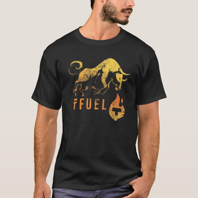 T-shirt TFUEL réchauffe le BULLRUN ! Crypto Carburant Thet (Devant)