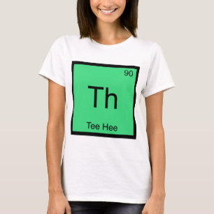 T-shirt Th - pièce en t drôle de symbole d'élément de