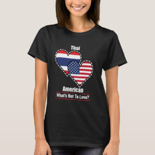 T-shirt Thailandais American Heart Flags What's Not to Lov