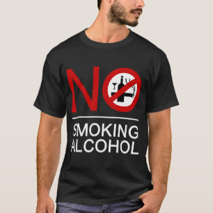 T-shirt ⚠ thaïlandais de signe de ⚠ non-fumeurs d'alc