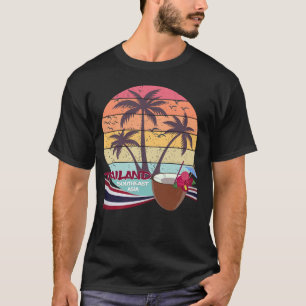 T-shirt Thaïlande Beach Palm Drapeau vacances Koh Samui Ba