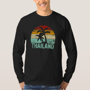 T-shirt Thaïlande Retro Palm Tree Vintage Sunset Souvenir