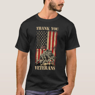 T-shirt Thank You Vétéran Proud Vétéran Père Grand-père