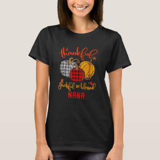 T-shirt Thankful Grateful Blessed Nana Autumn Fall Pumpkin