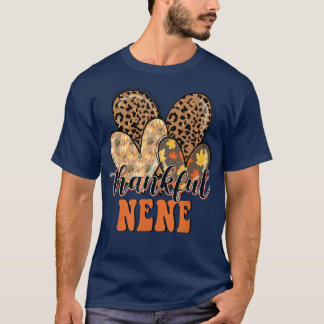 T-shirt Thankful Nene Cheetah Heart Nene Life Fall Thanksg