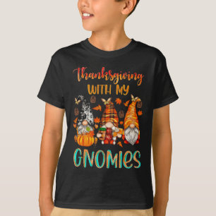 T-shirt Thanksgiving Avec Mes Gnomies Automne Saison Citro