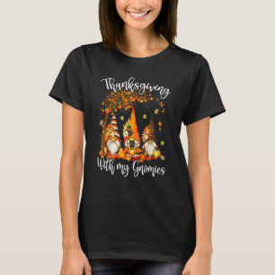T-shirt Thanksgiving Avec Mes Gnomies Drôle Gnomes D'Autom