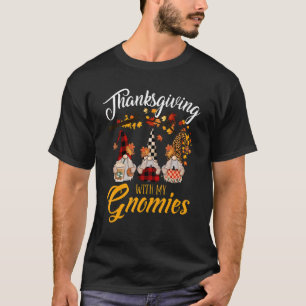 T-shirt Thanksgiving Avec Mes Gnomies L'Automne Laisse Leo
