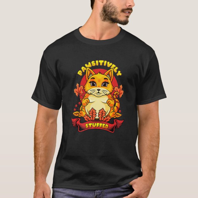 T-shirt Thanksgiving Cat   (Devant)