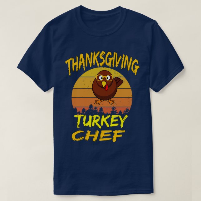 T-shirt Thanksgiving Chef Turquie (Design devant)
