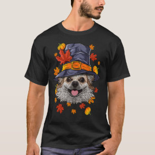 T-shirt Thanksgiving Chihuahua Costume de pèlerinage Chien