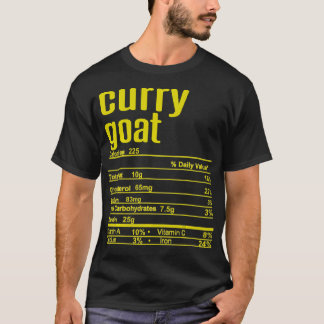 T-shirt Thanksgiving Christmas Curry Goat Nutrition Fact 
