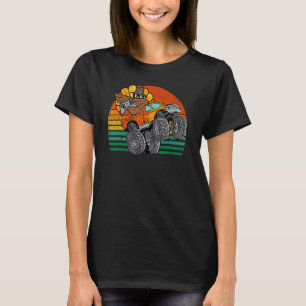 T-shirt Thanksgiving Dabbing Turkey Riding Monster Truck B