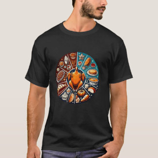 T-shirt Thanksgiving Dish Pie Graphique Turquie Drôle Repa