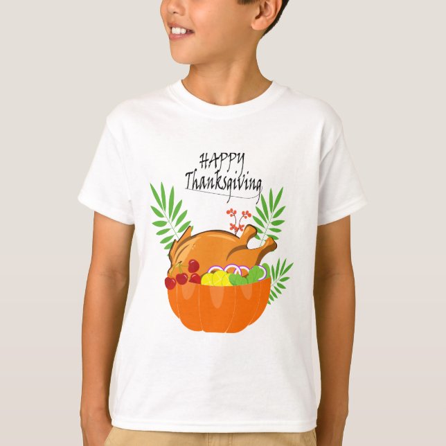 T-shirt Thanksgiving éléments de conception du thème (Devant)