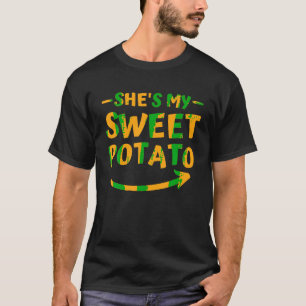 T-shirt Thanksgiving Elle est ma pomme de terre douce Je s