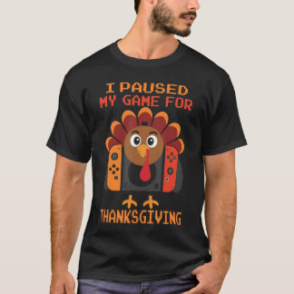 T-shirt Thanksgiving Fall Gaming Controllerurkey Gamer Vid