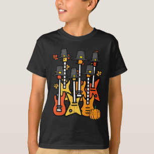 T-shirt Thanksgiving Guitares Fall Rock Music Riocker Men 
