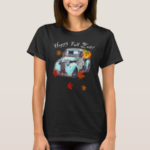 T-shirt Thanksgiving Happy Fall Y'all mignonne Old Truck &