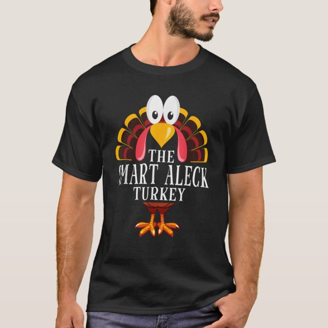 T-shirt Thanksgiving L'Aléck Intelligent Correspondant Tur (Devant)