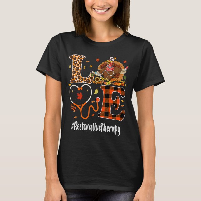 T-shirt Thanksgiving Leopard Tur de thérapie réparatrice (Devant)
