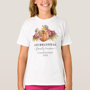 T-shirt Thanksgiving Matching Famille Réunion Citrouille a