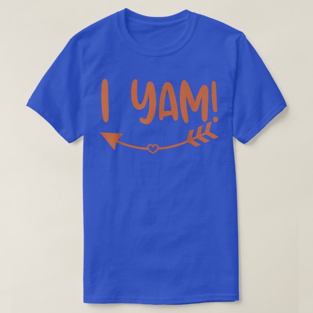 T-shirt Thanksgiving Matching She's My Sweet Potato I Yam  (Design devant)