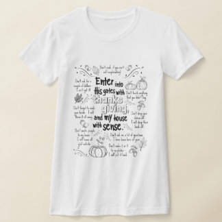 T-shirt Thanksgiving ("Ne pas faire)