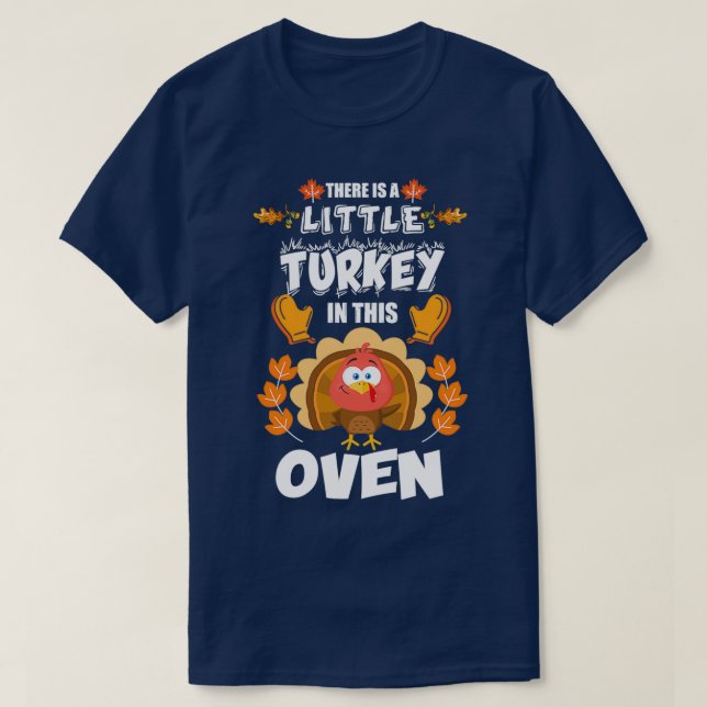 T-shirt Thanksgiving Petite Turquie Grossesse Mère à être (Design devant)