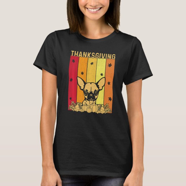 T-shirt Thanksgiving Retro Chihuahua Dog Matching Family P (Devant)