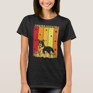 T-shirt Thanksgiving Retro English Bulldog Matching Family
