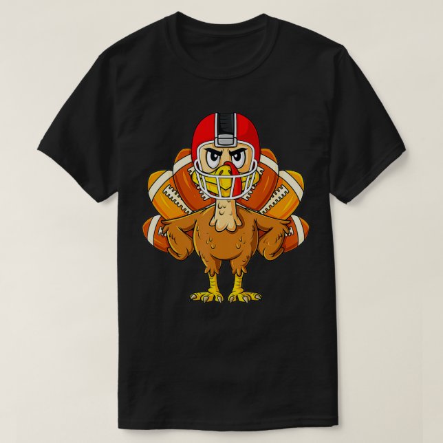 T-shirt Thanksgiving Turc Football Joueur Funny Boys Gir (Design devant)