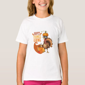 T-shirt Thanksgiving Turquie avec Casquette Citrouille