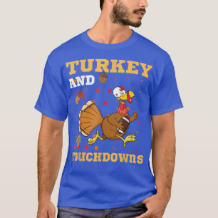 T-shirt Thanksgiving Turquie Et Touchdowns Football Hommes