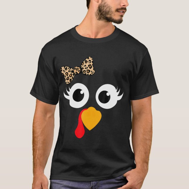 T-shirt Thanksgiving Turquie Faire face aux cils Empreinte (Devant)